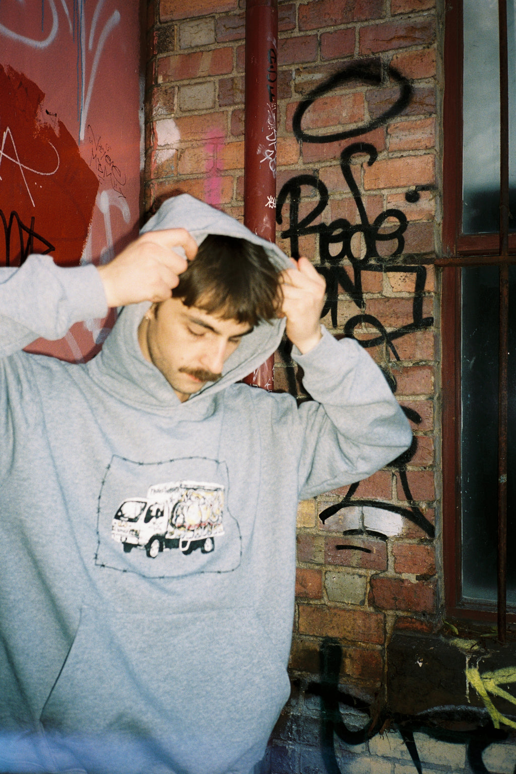 Grey Marle Truck Hoodie