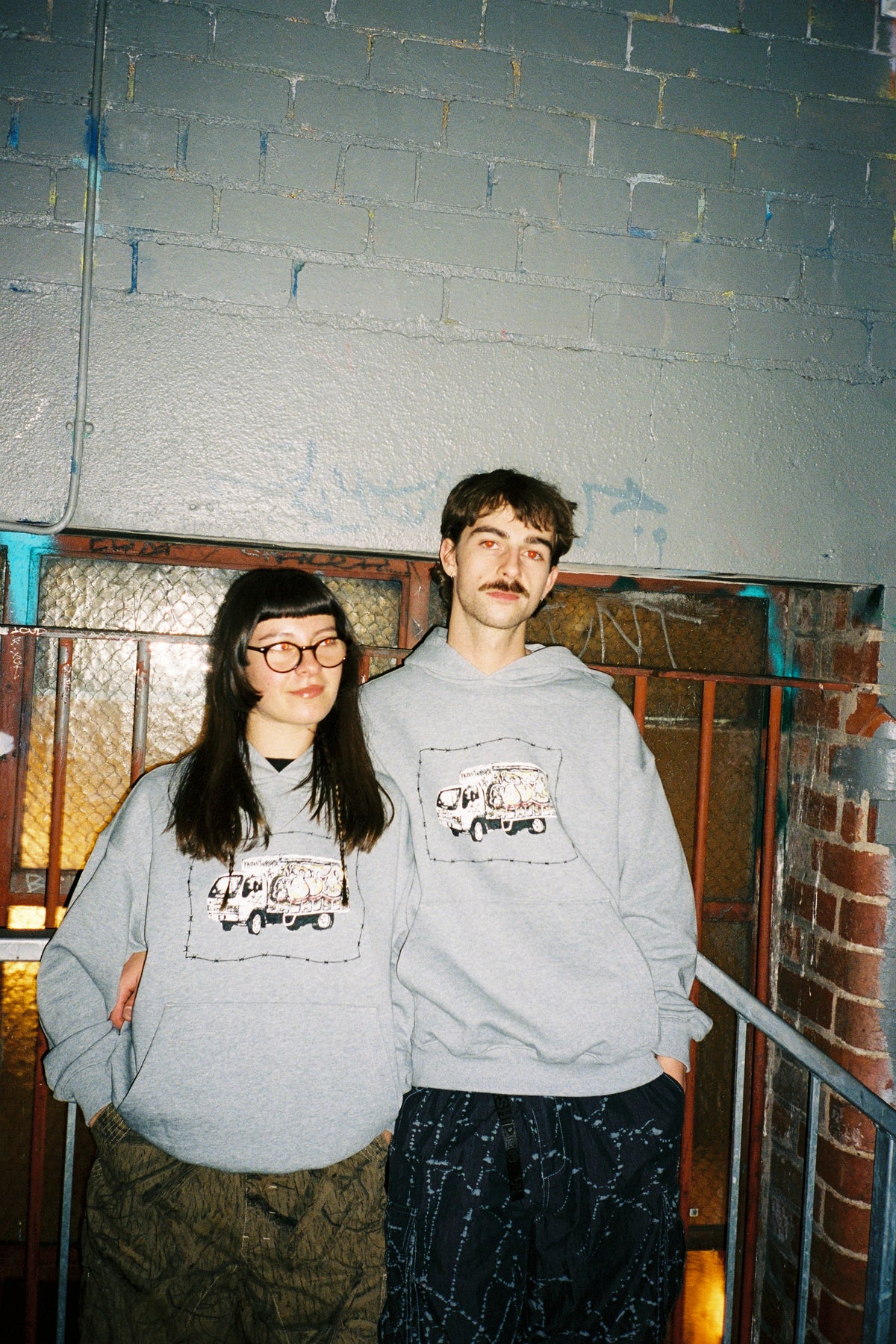 Grey Marle Truck Hoodie