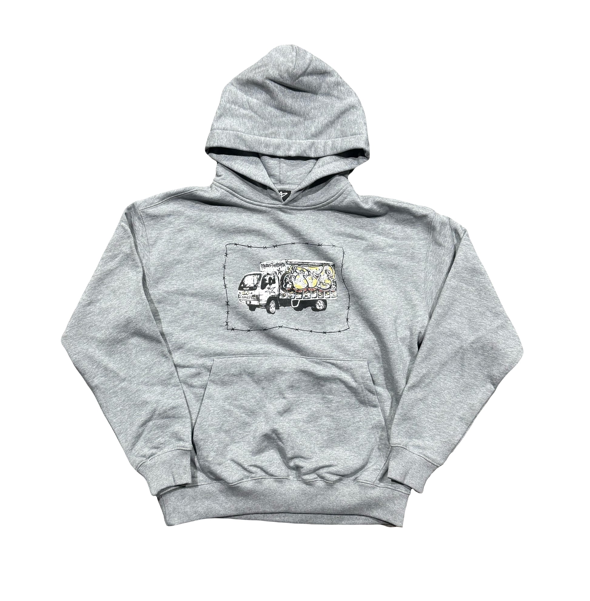Grey Marle Truck Hoodie